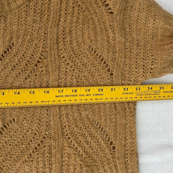 Madewell Charley Pullover Sweater Knit Crop Boxy Fit Heather Honeysuckle Women M - Picture 13 of 15
